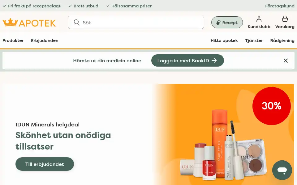 Screenshot of kronansapotek.se