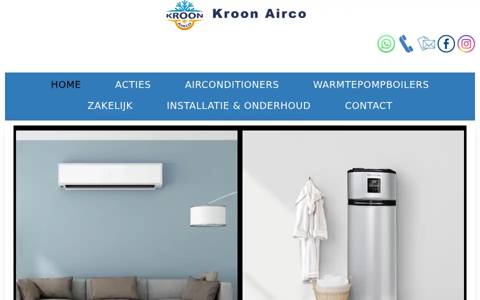 Screenshot of kroonairco.nl