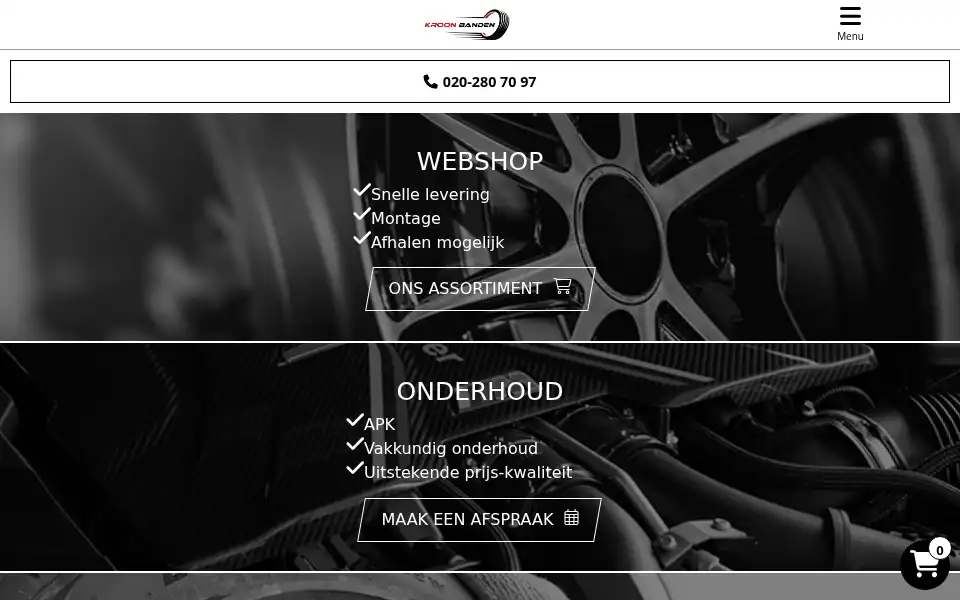 Screenshot of kroonbanden.nl