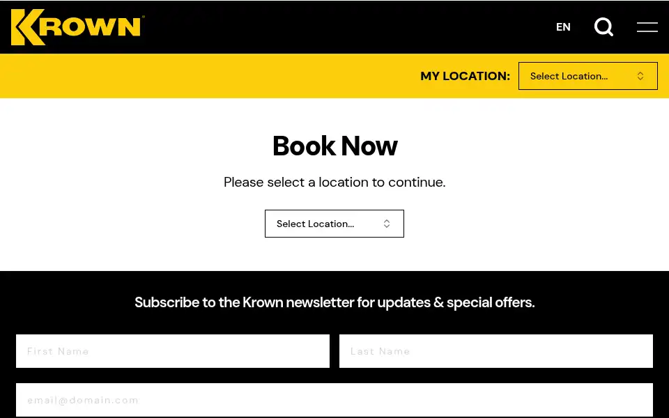 Screenshot of krown.com