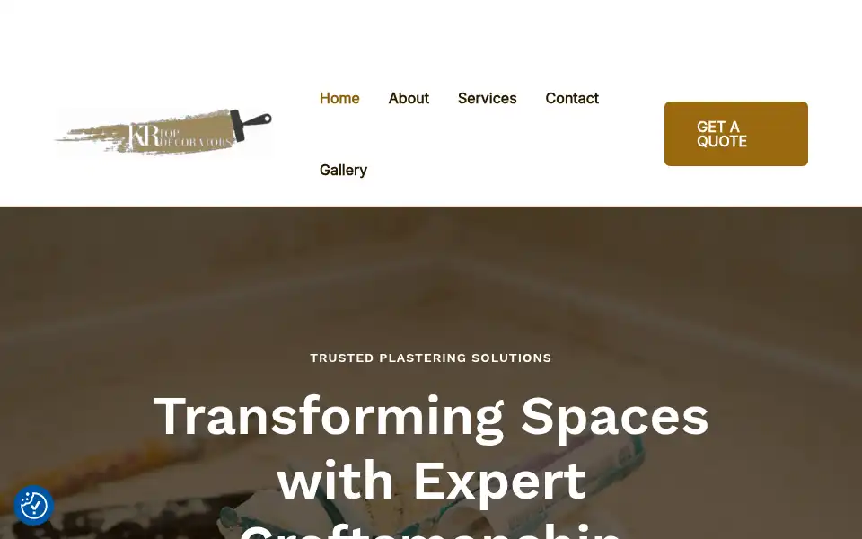 Screenshot of krtopdecorators.com