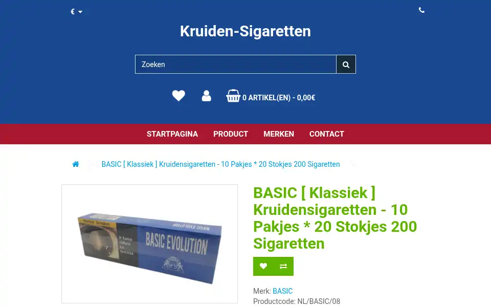Screenshot of kruiden-sigaretten.com
