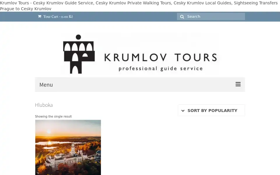 Screenshot of krumlovtours.com
