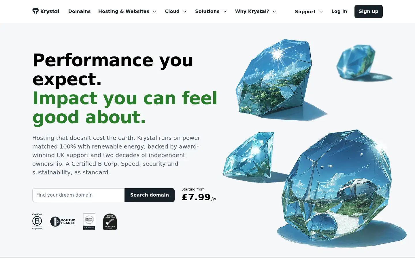 Screenshot of krystal.io