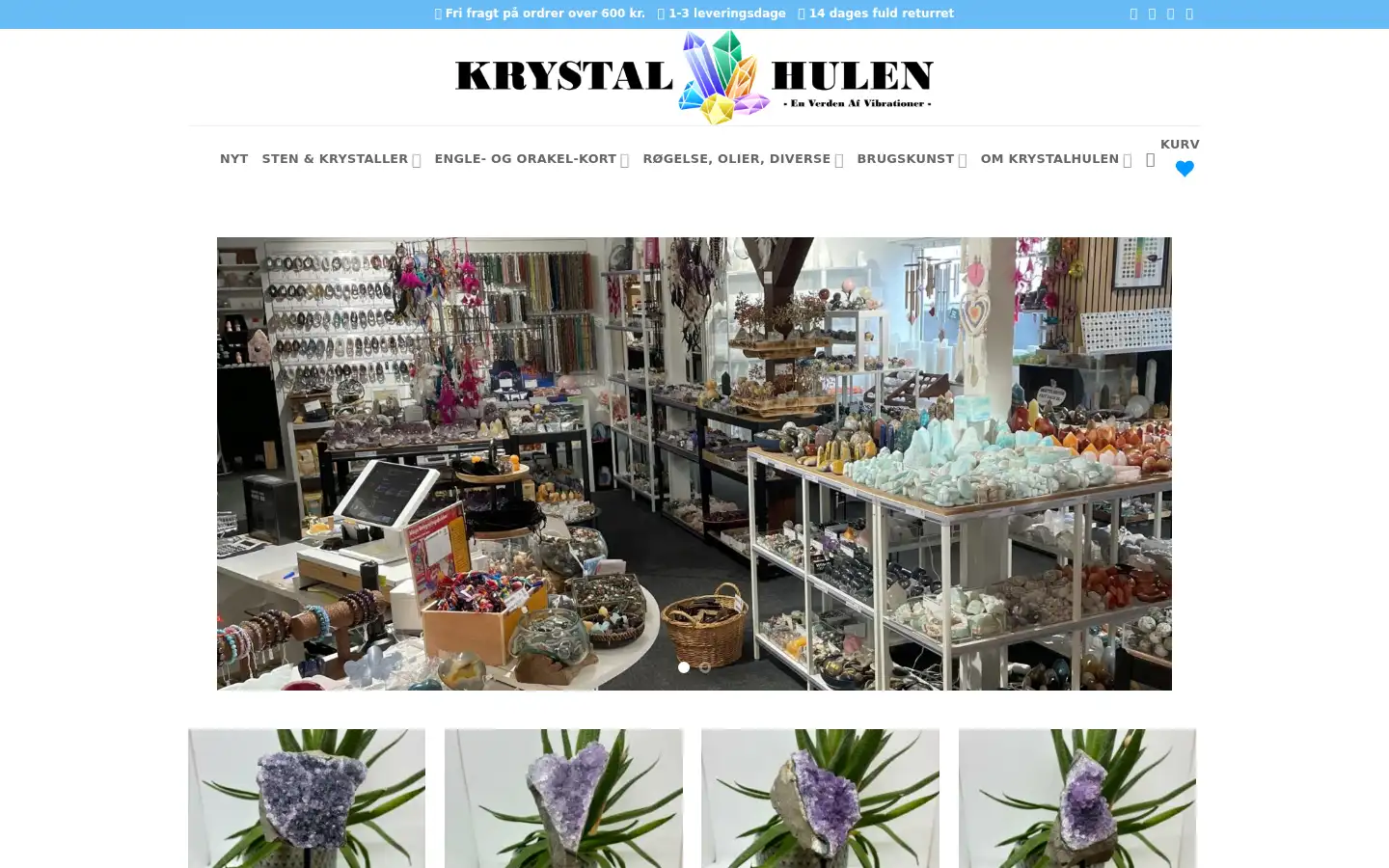 Screenshot of krystalhulen.dk