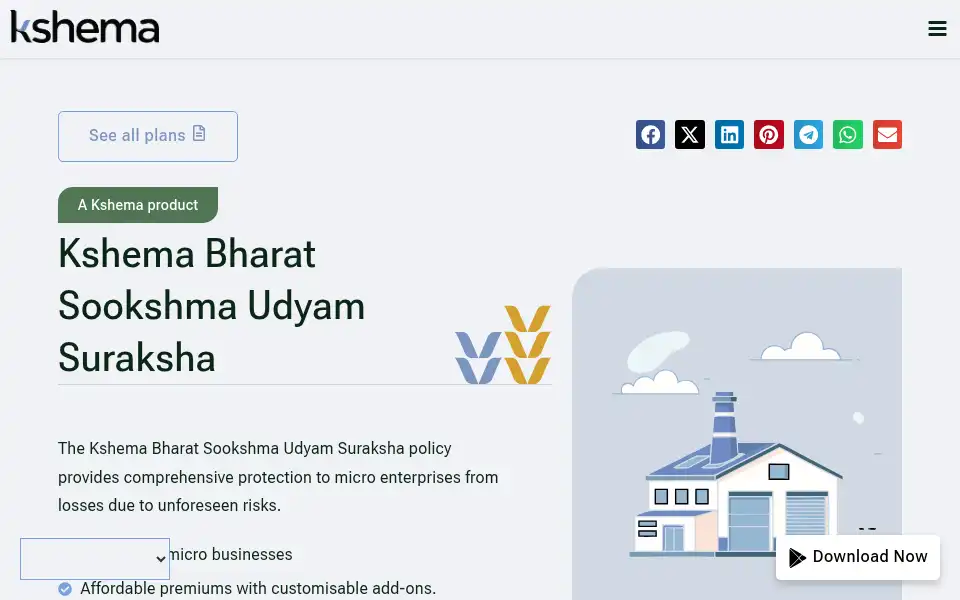 Screenshot of kshema.co