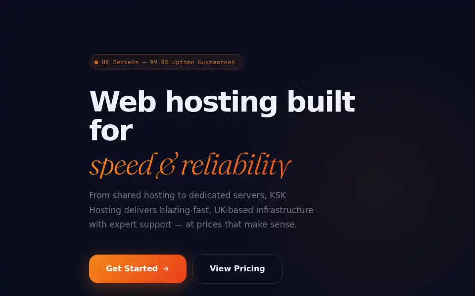 Screenshot of kskhosting.com
