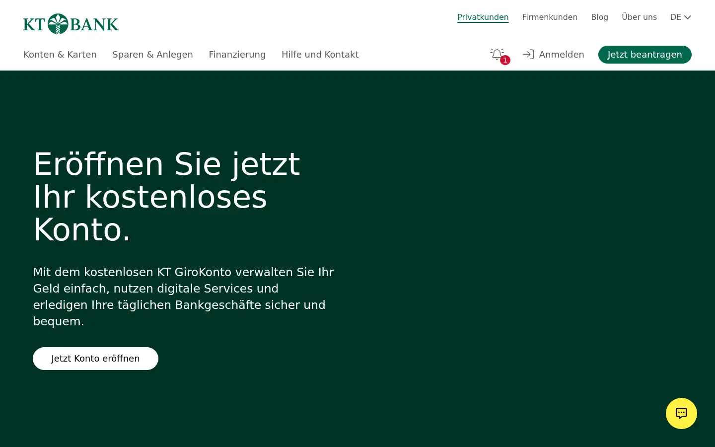 Screenshot of kt-bank.de
