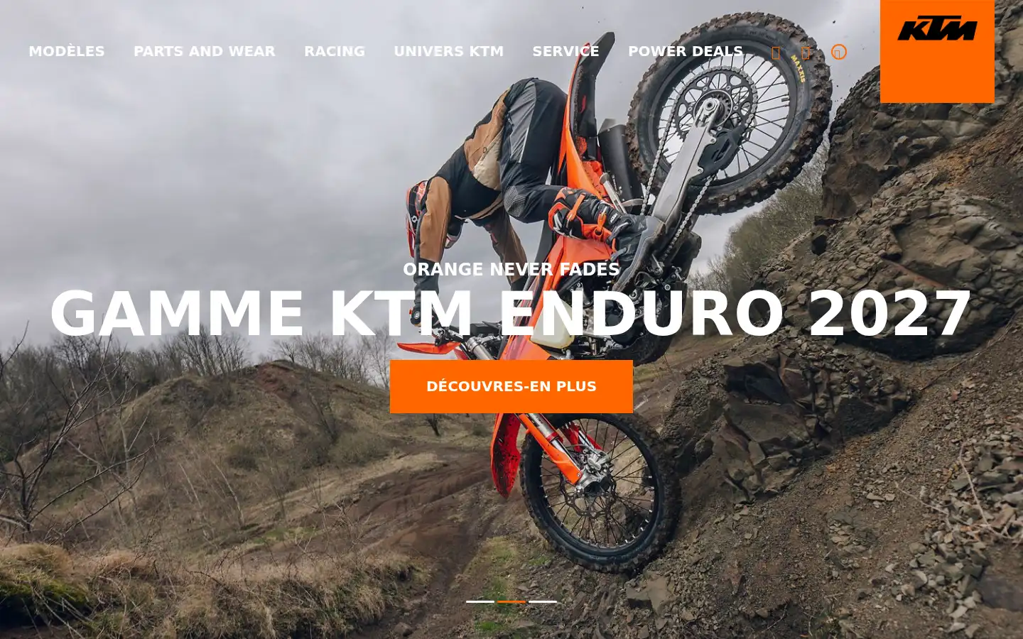 Screenshot of ktm.com