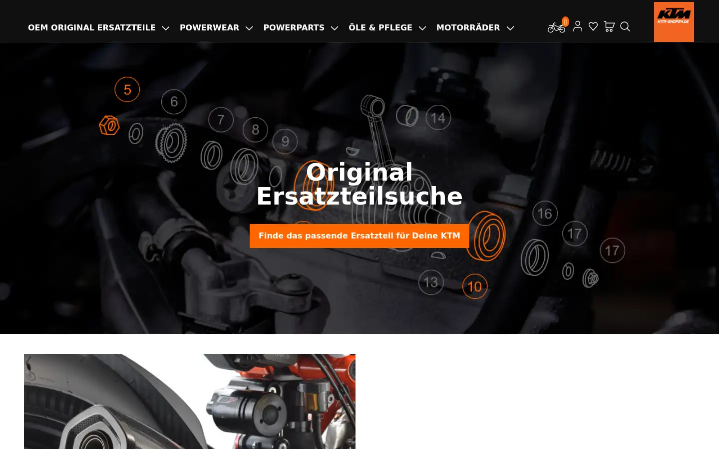 Screenshot of ktm-shop24.de