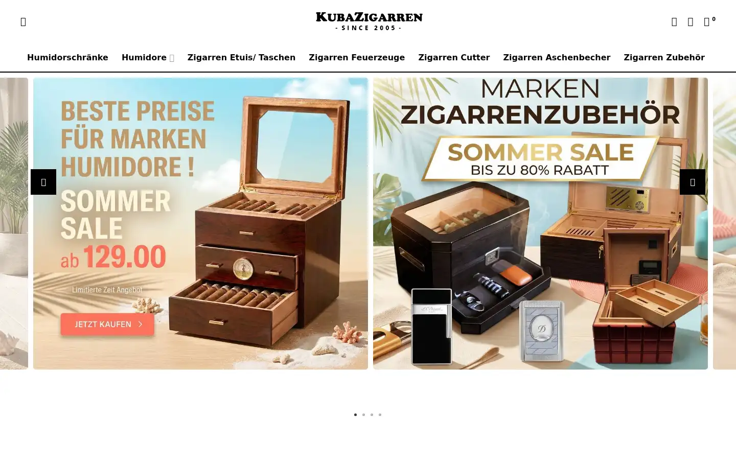 Screenshot of kubazigarren.ch