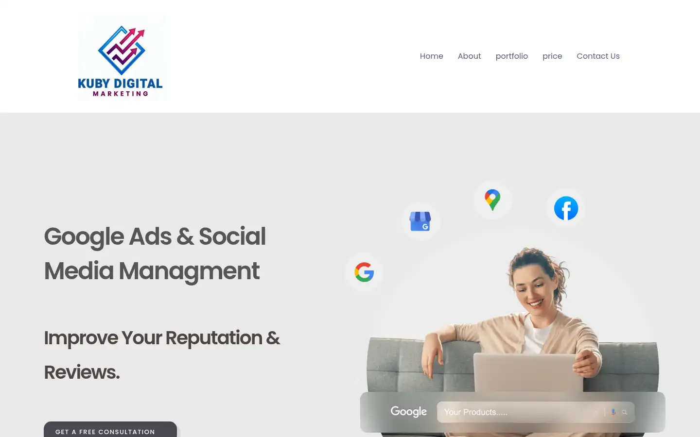 Screenshot of kubydigital.com