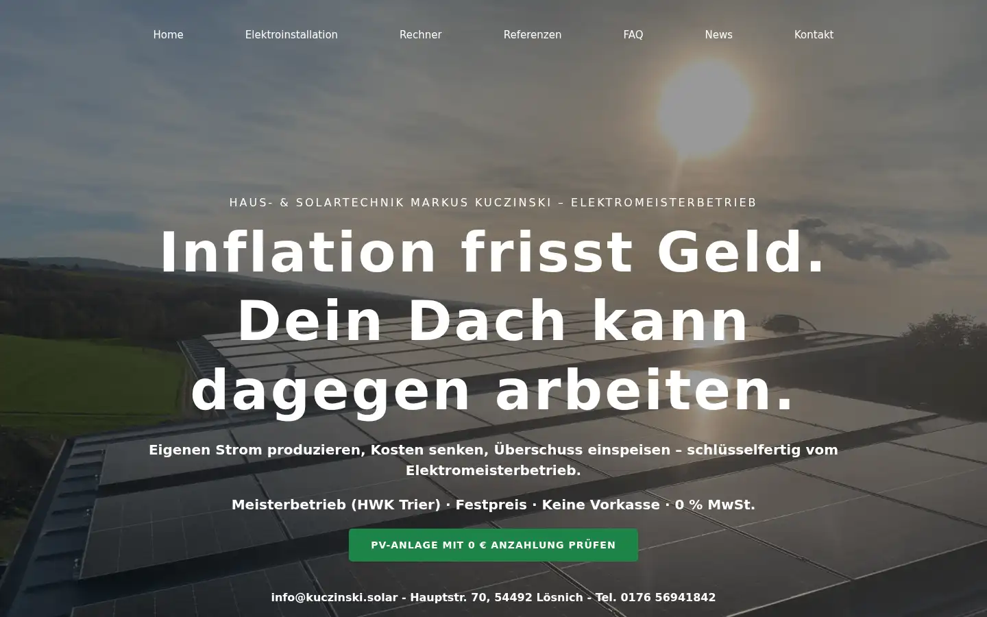 Screenshot of kuczinski.solar