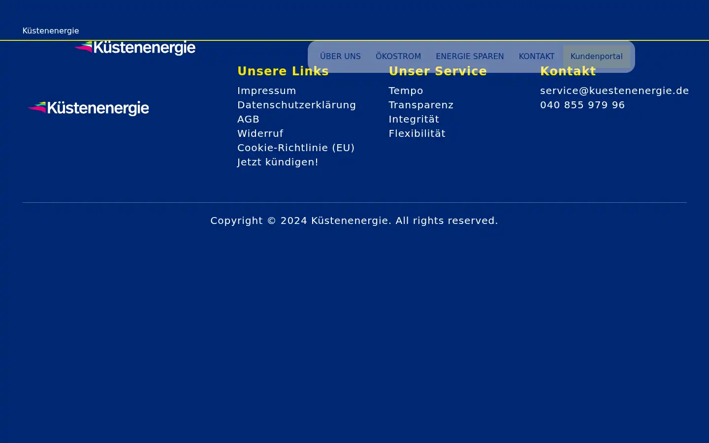 Screenshot of kuestenenergie.de
