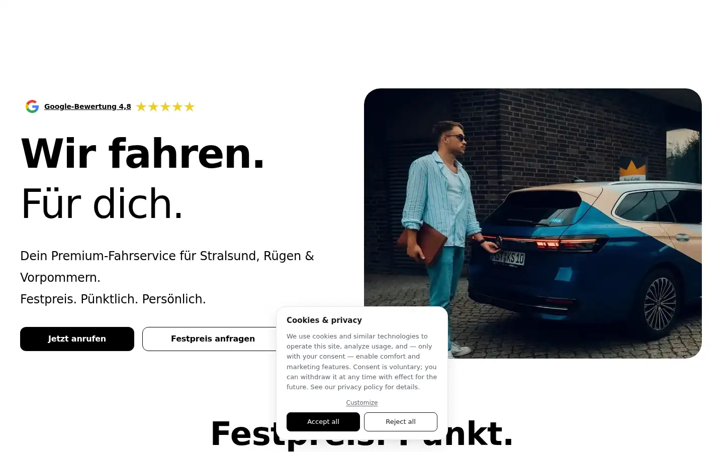 Screenshot of kuestenshuttle.de