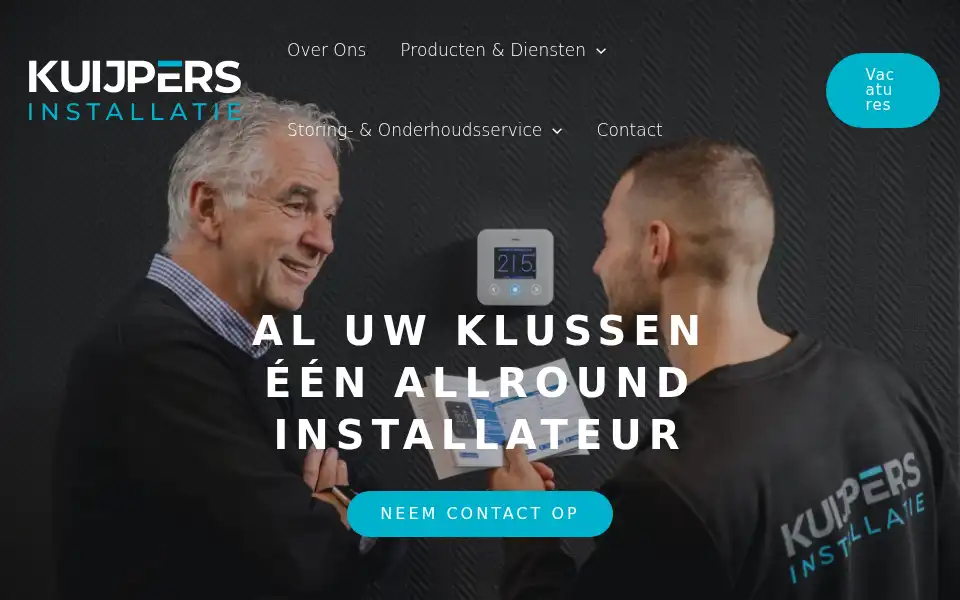 Screenshot of kuijpersinstallatie.nl