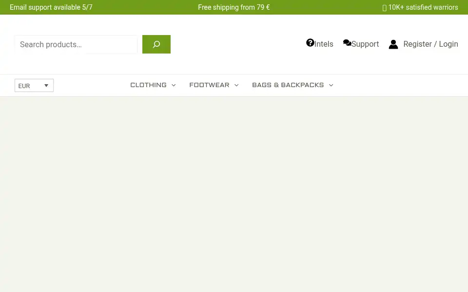 Screenshot of kula-tactical.com