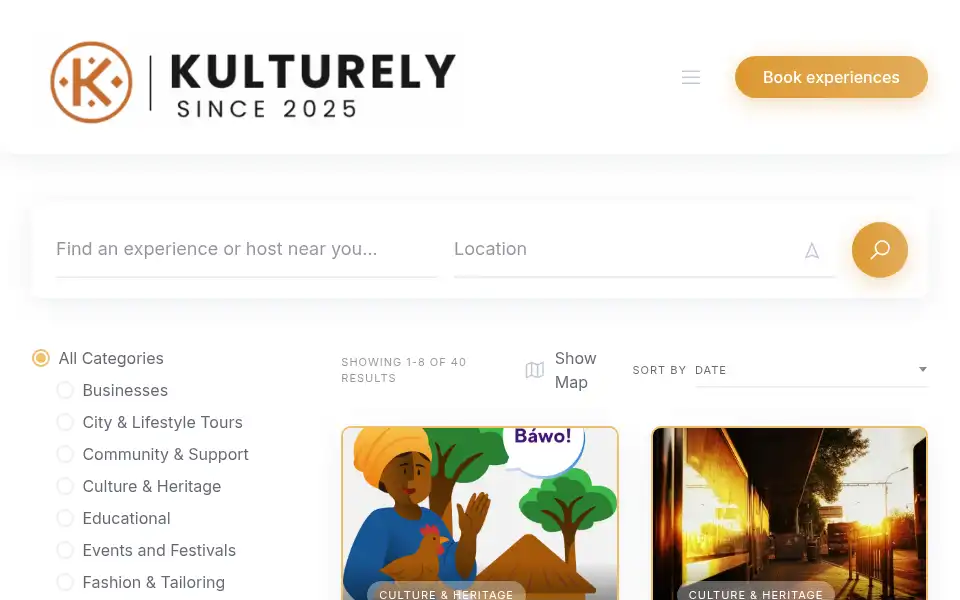 Screenshot of kulturely.com
