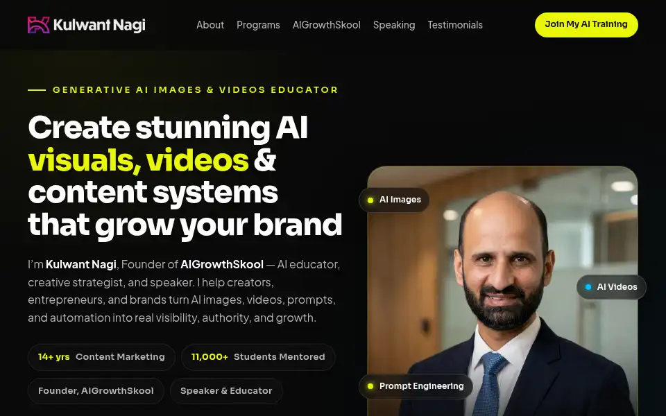 Screenshot of kulwantnagi.com