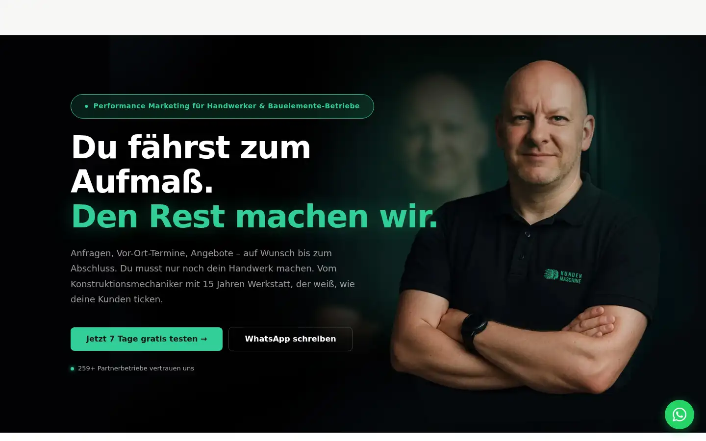 Screenshot of kunden-maschine.de