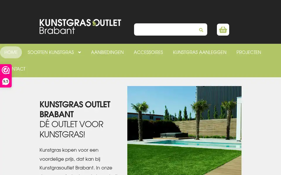 Screenshot of kunstgrasbrabant.nl