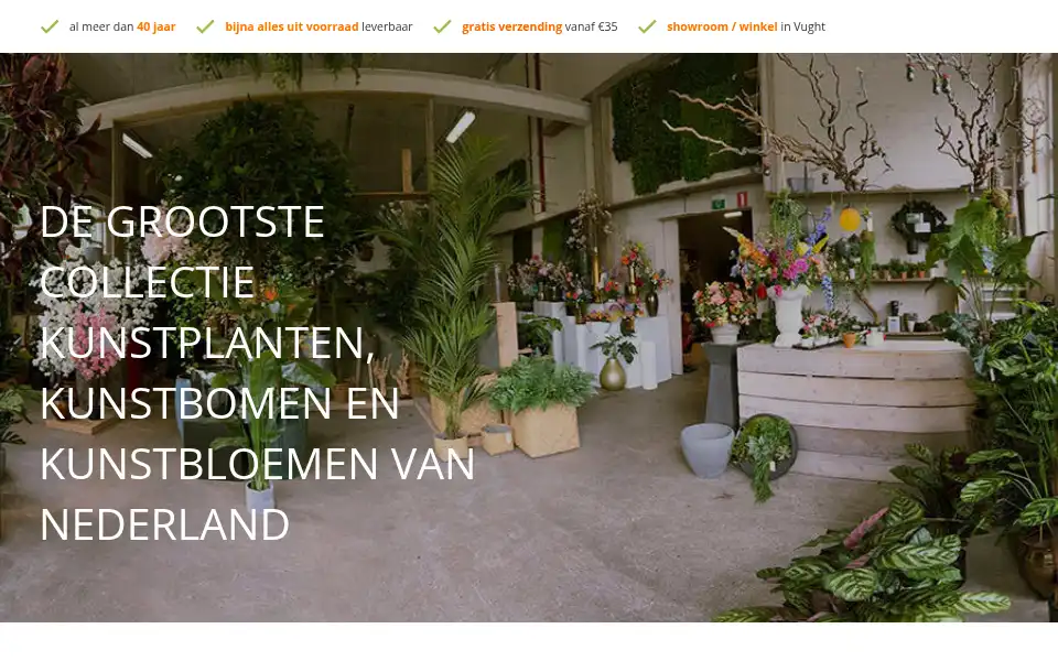 Screenshot of kunstplant.nl