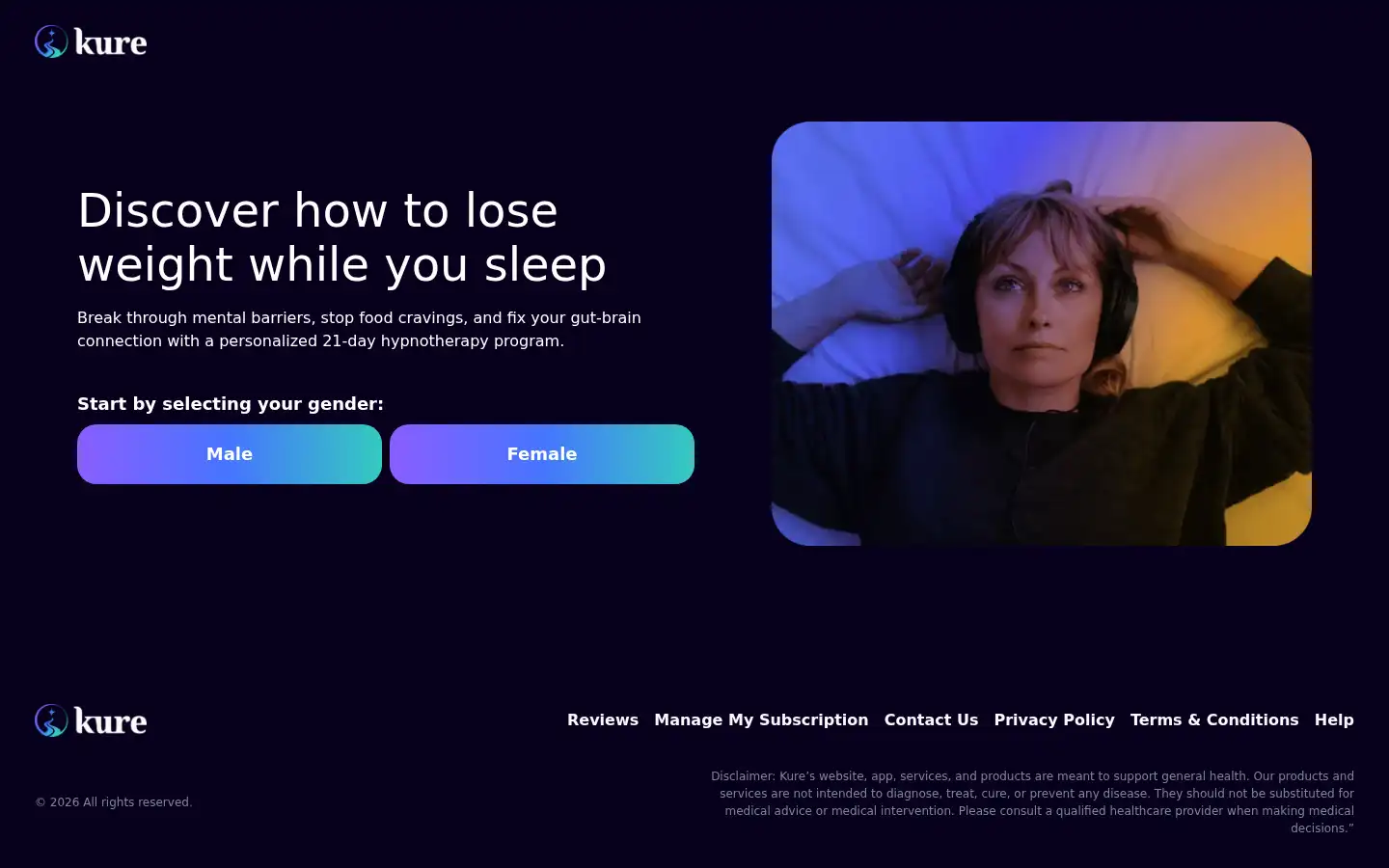Screenshot of kureapp.health