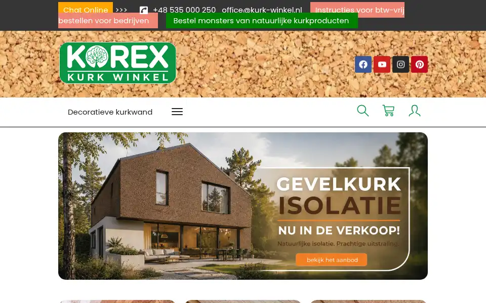 Screenshot of kurk-winkel.nl