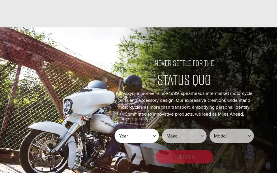 Screenshot of kuryakyn.com