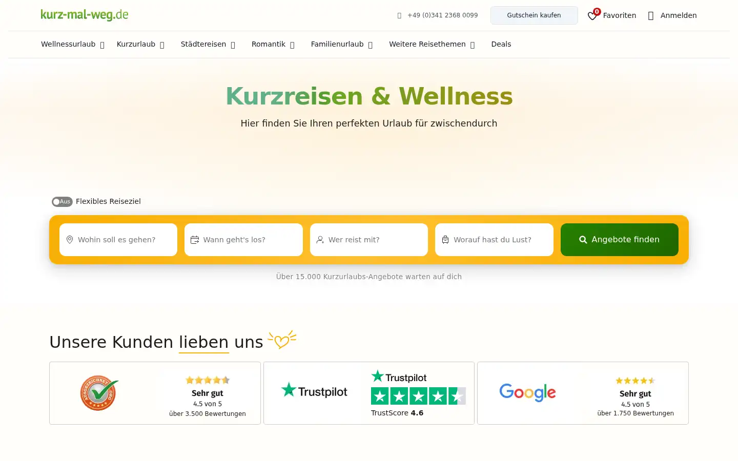 Screenshot of kurz-mal-weg.de