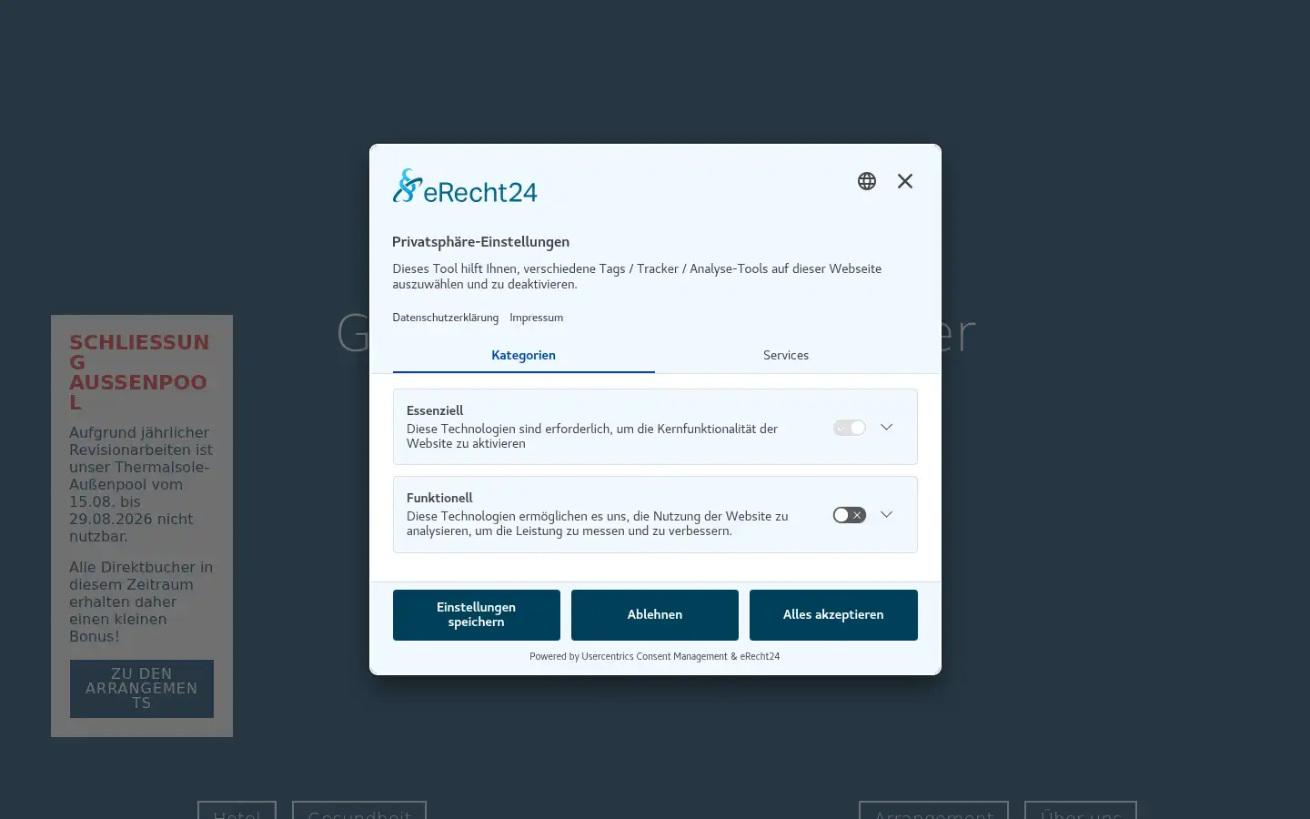 Screenshot of kurzentrum-waren.de