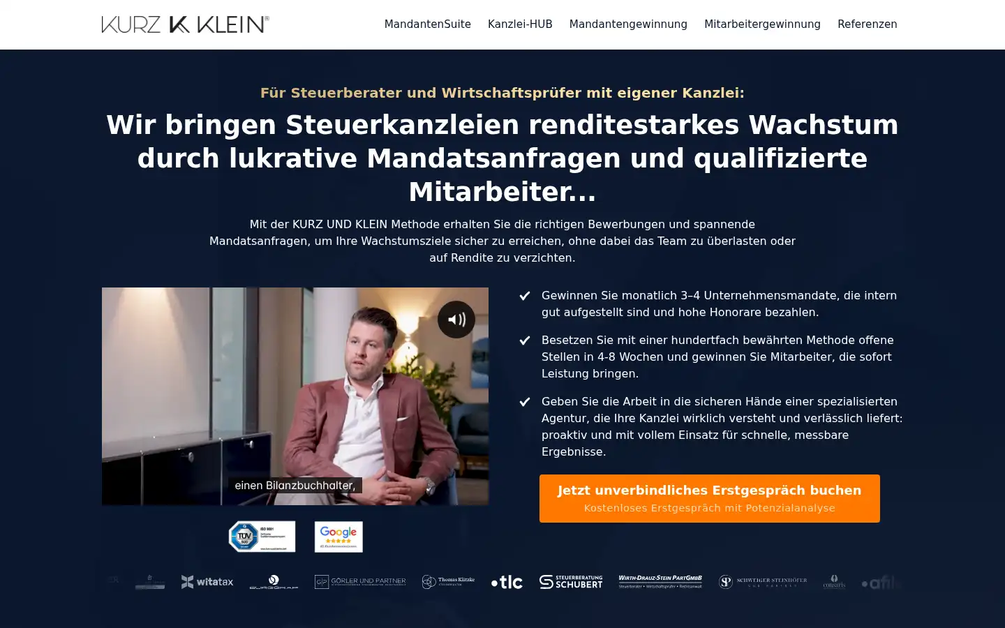 Screenshot of kurzundklein.de