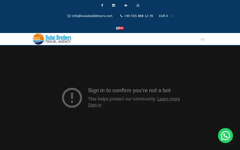 Screenshot of kusadasibbtours.com