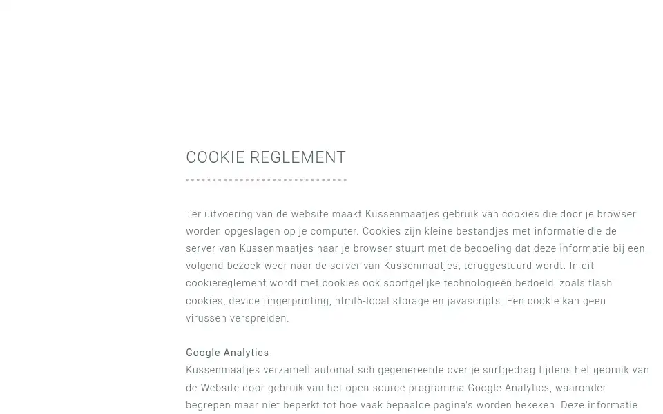 Screenshot of kussenmaatjes.nl