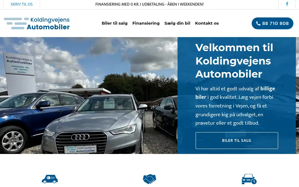 Screenshot of kvautomobiler.dk