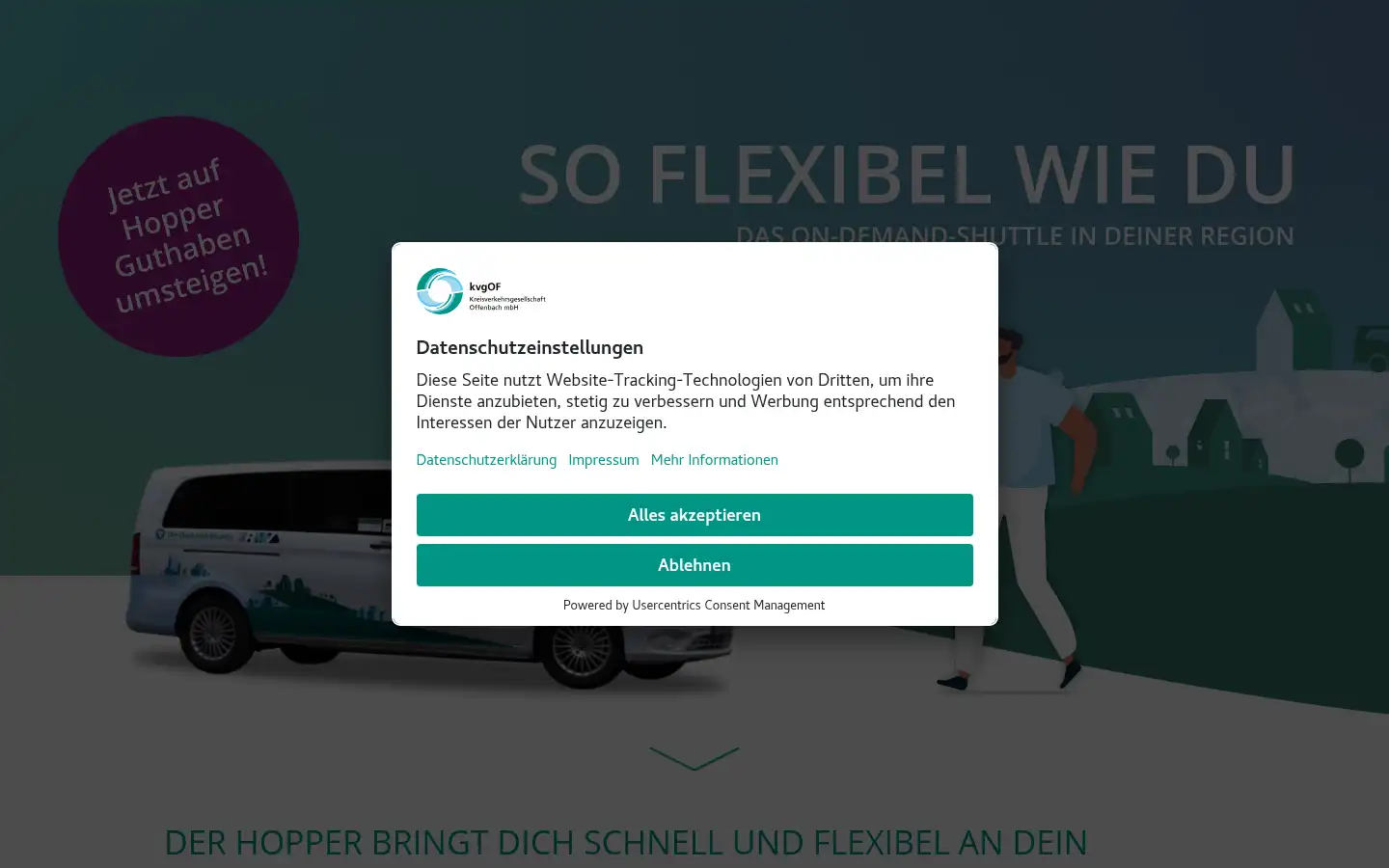 Screenshot of kvgof-hopper.de