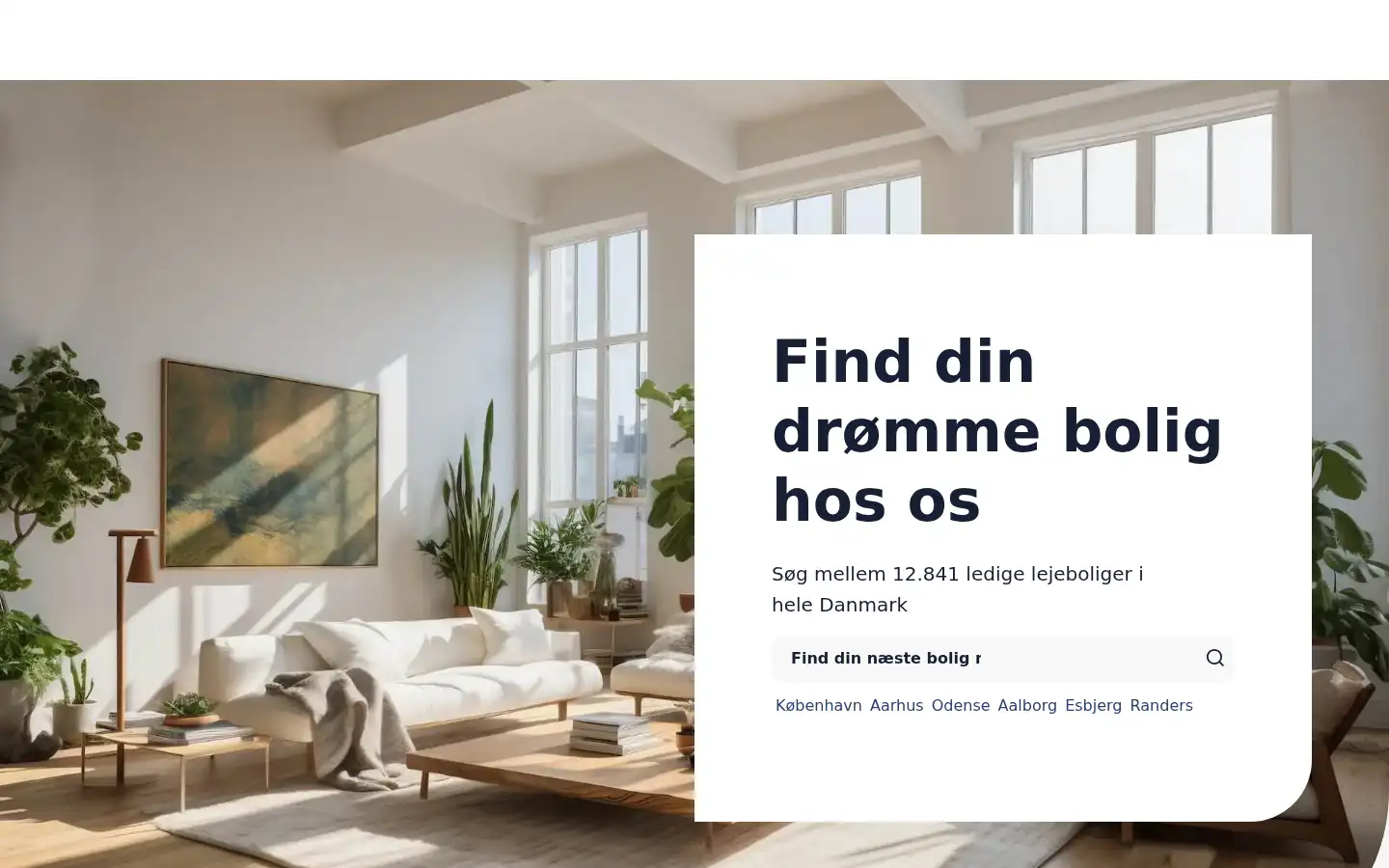 Screenshot of kvikbolig.dk