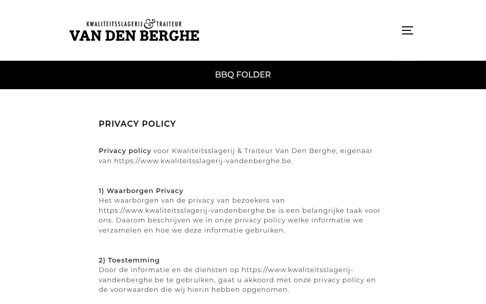 Screenshot of kwaliteitsslagerij-vandenberghe.be