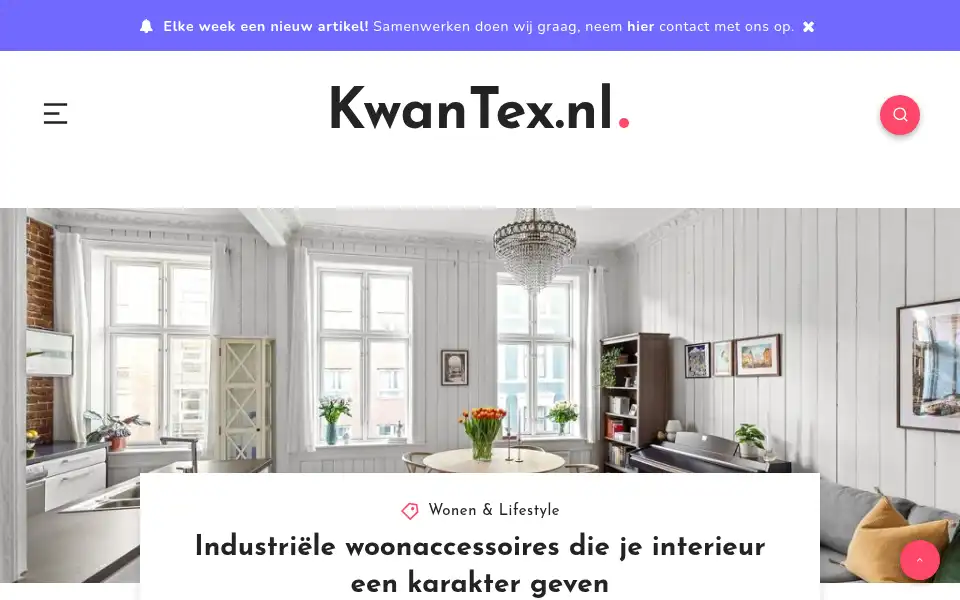 Screenshot of kwantex.nl