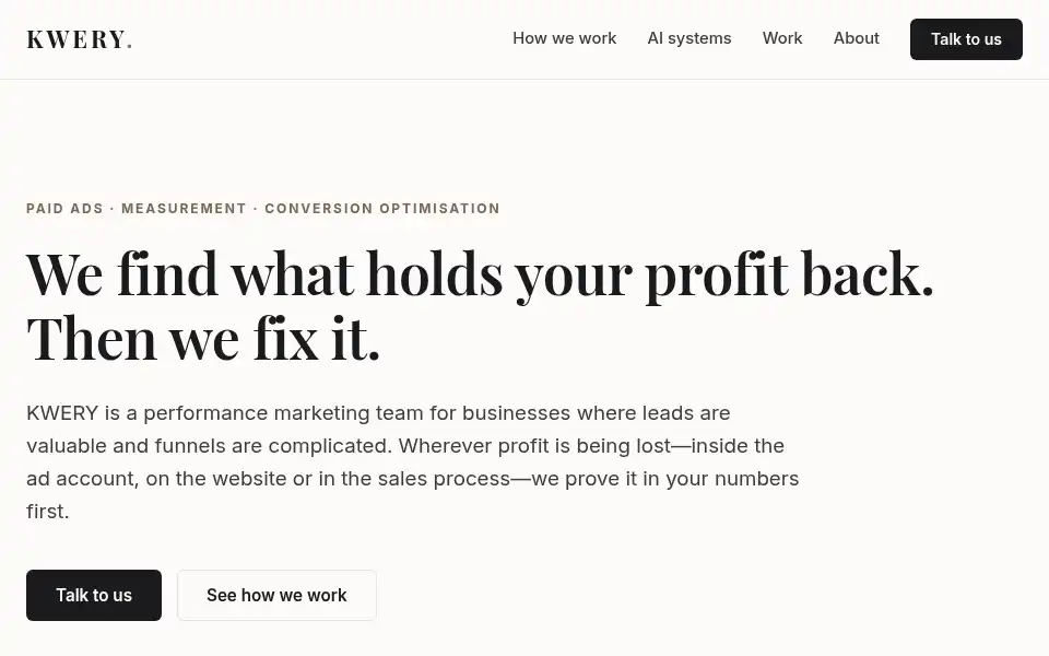 Screenshot of kwery.co.uk