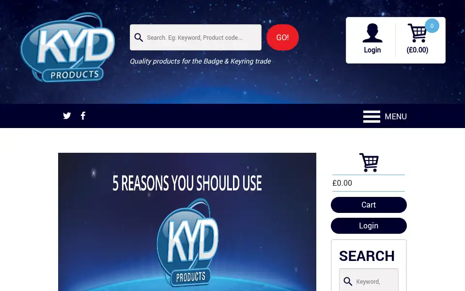 Screenshot of kydproducts.co.uk