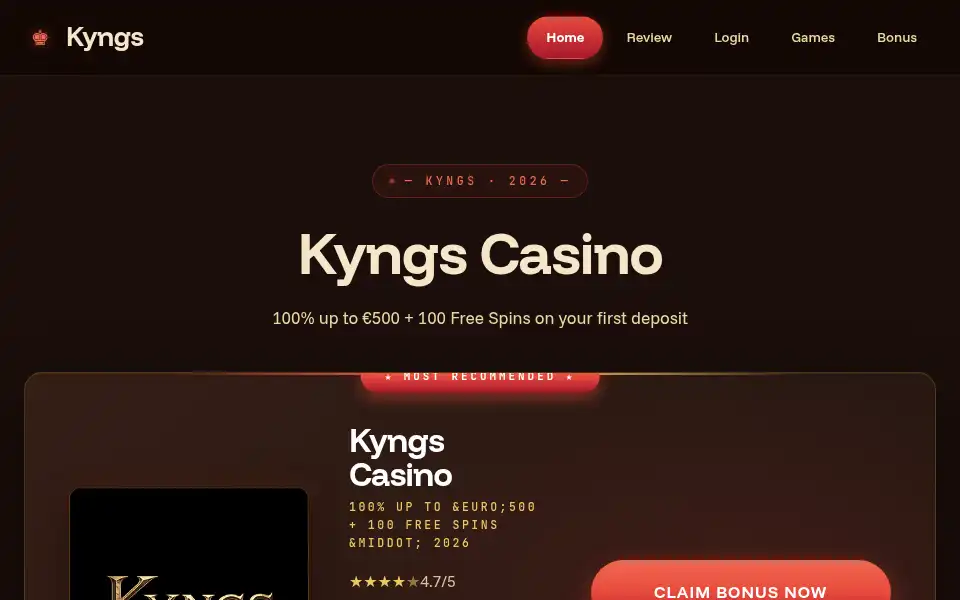 Screenshot of kyngs.info