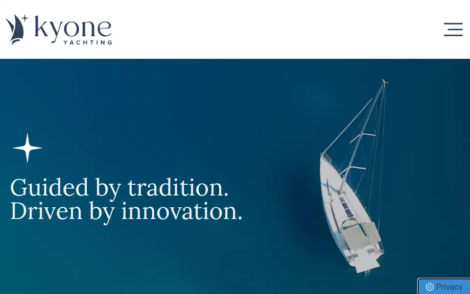 Screenshot of kyoneyachting.com