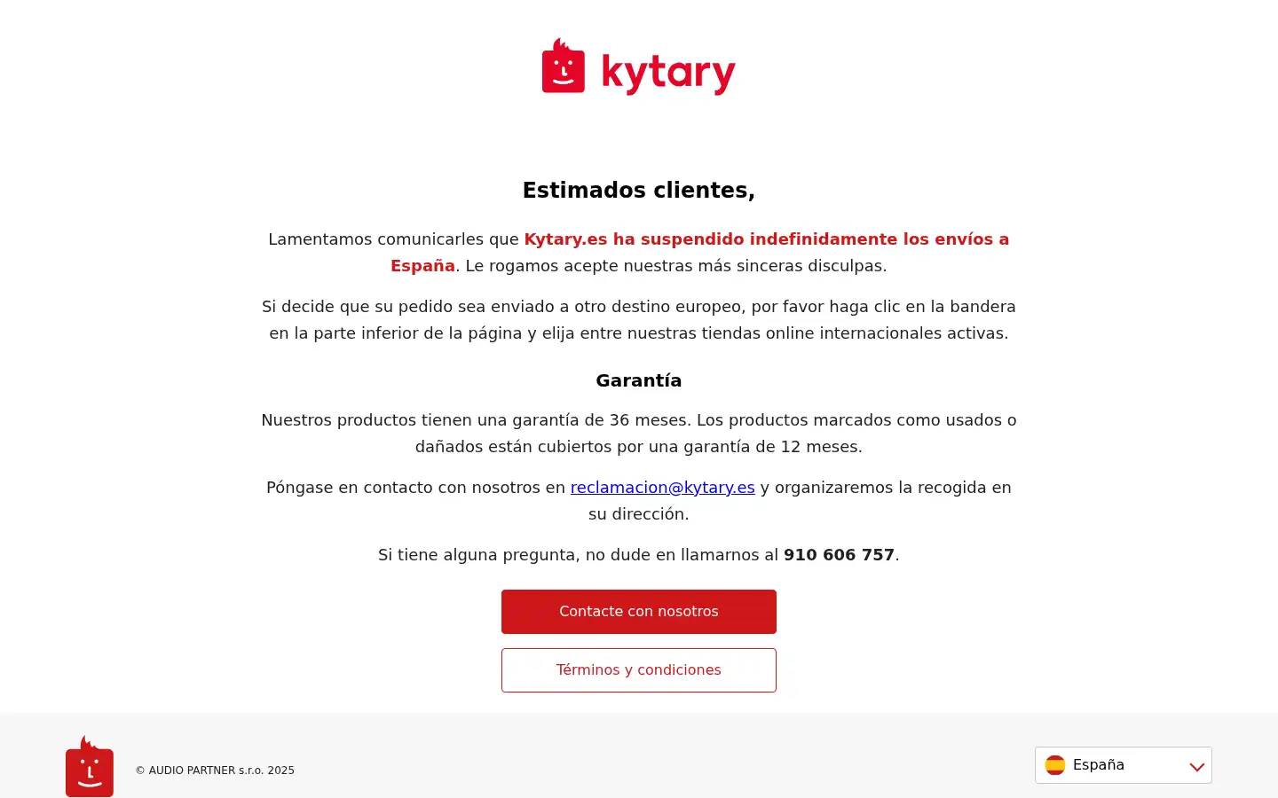 Screenshot of kytary.es