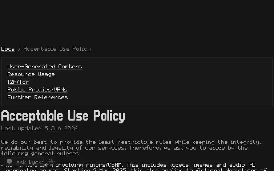 Screenshot of kyun.host