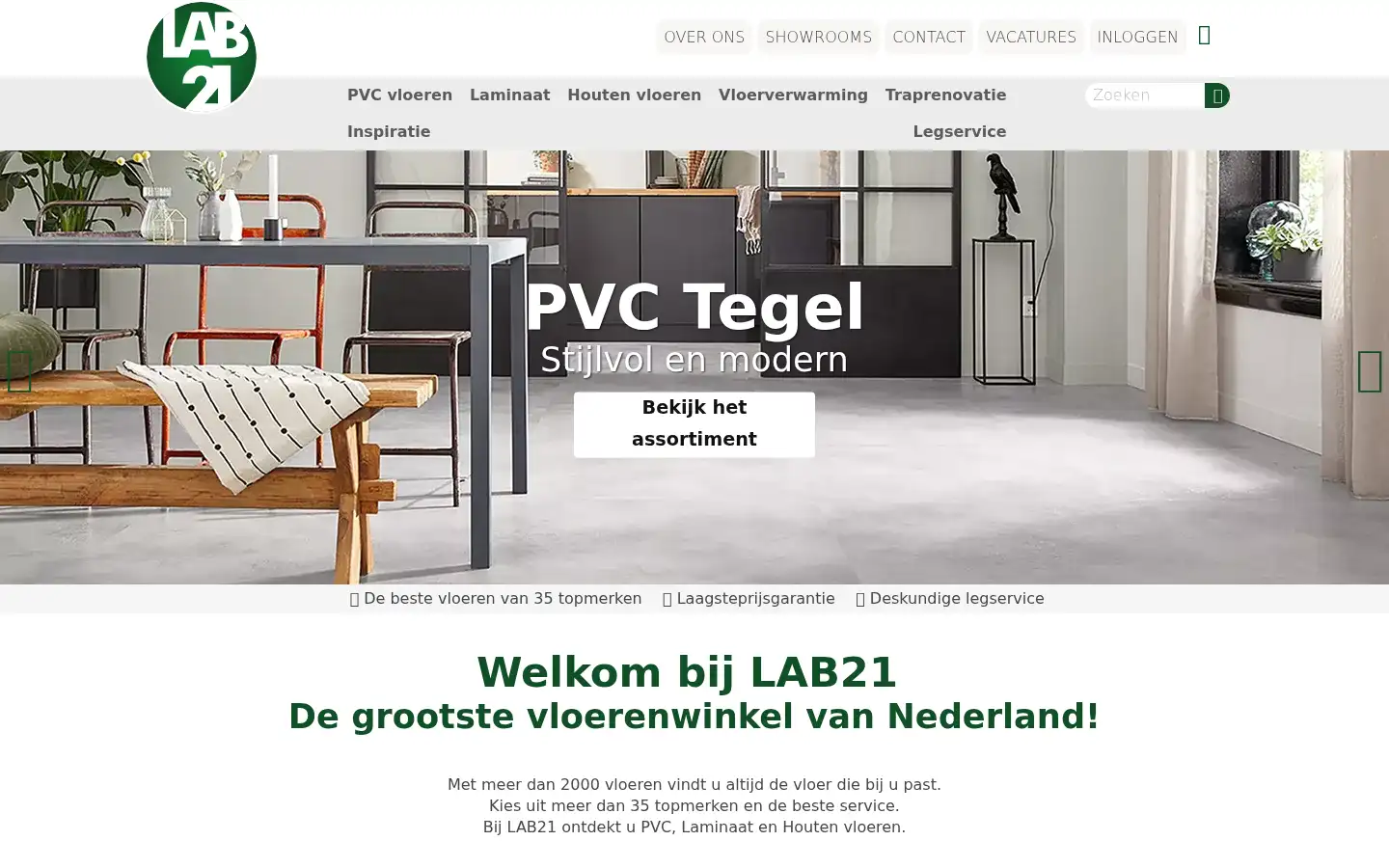 Screenshot of lab21.nl