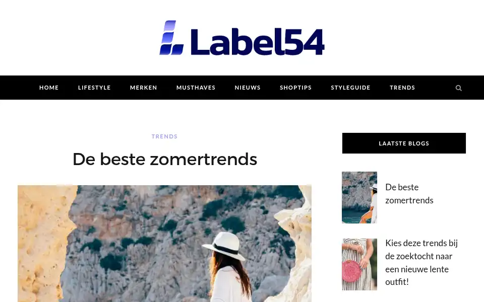 Screenshot of label54.nl