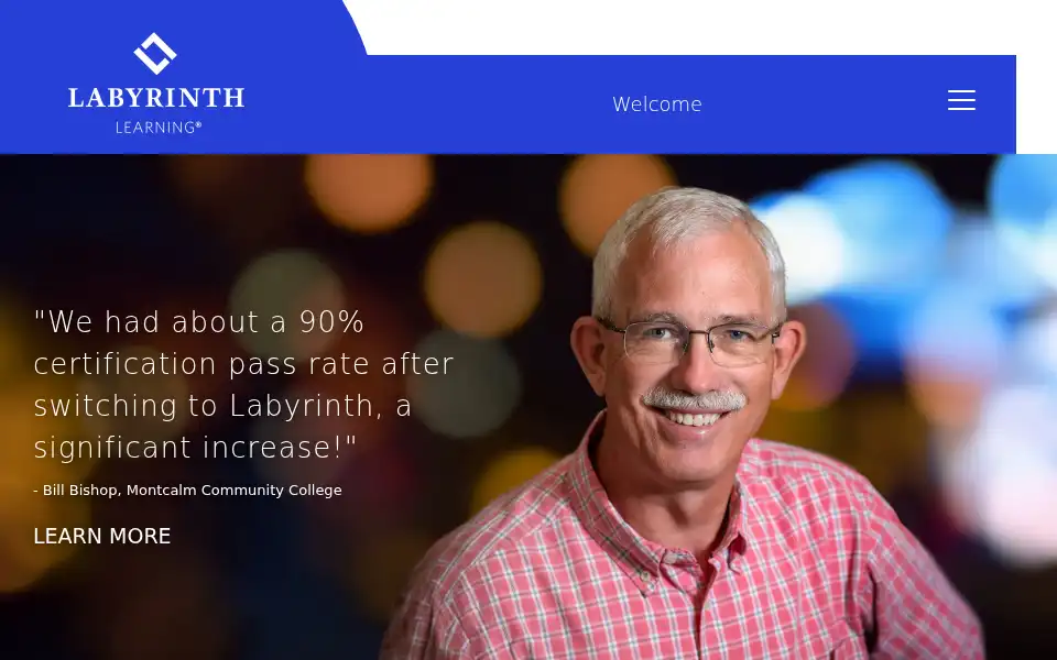 Screenshot of lablearning.com