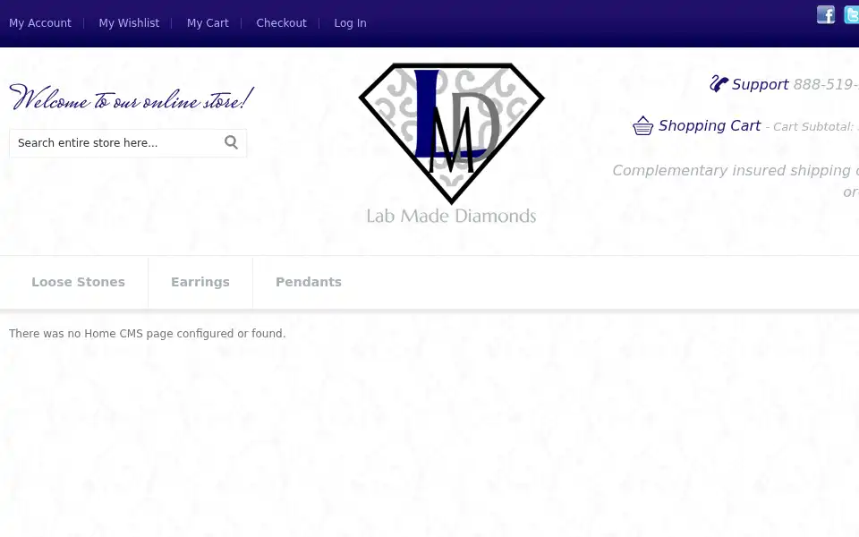 Screenshot of labmadediamonds.com