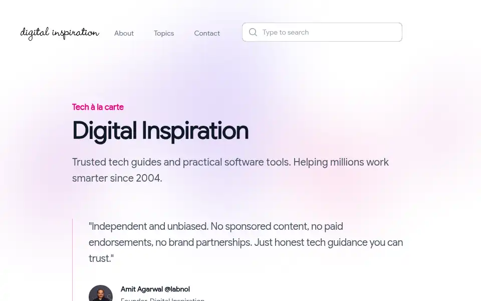 Screenshot of labnol.org